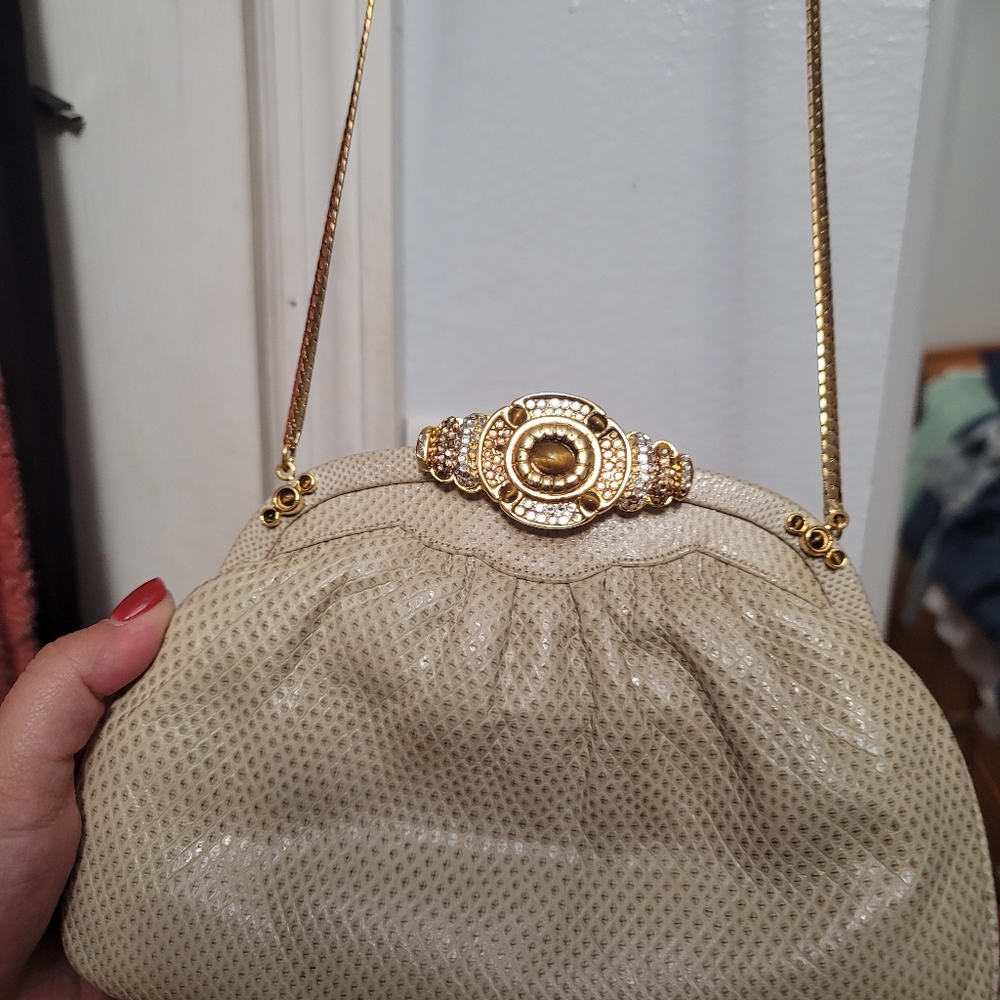 Finess la model party bag cream with gold chain